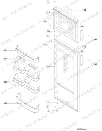 Взрыв-схема холодильника Electrolux ERD32400X - Схема узла Section 3